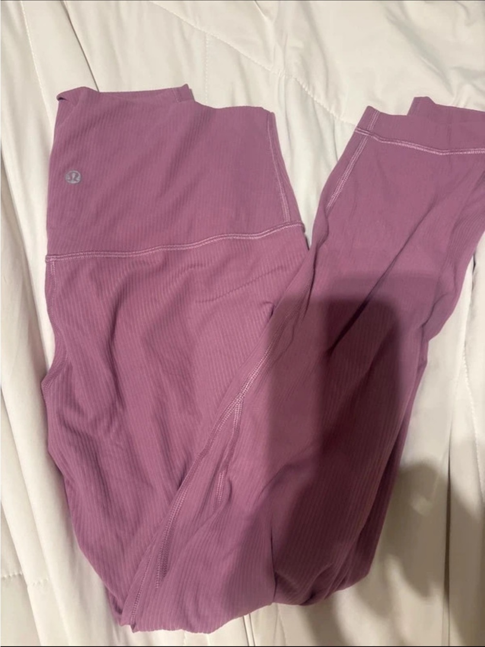 lululemon athletica Ribbed High-Waist Leggings in Mauve